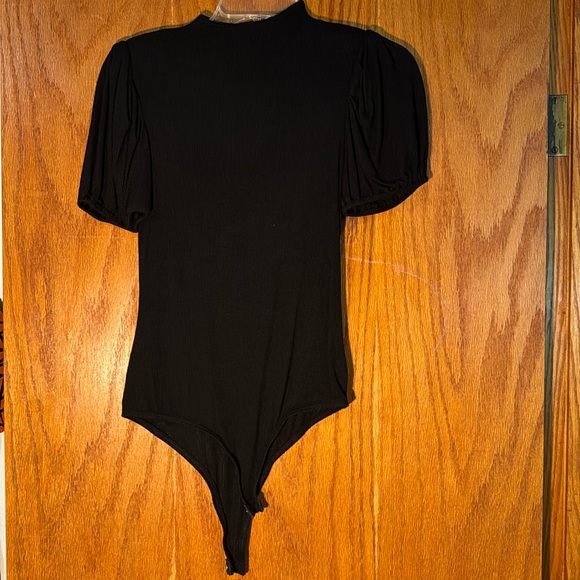 High neck short sleeve black bodysuit size small - Picture 1 of 3